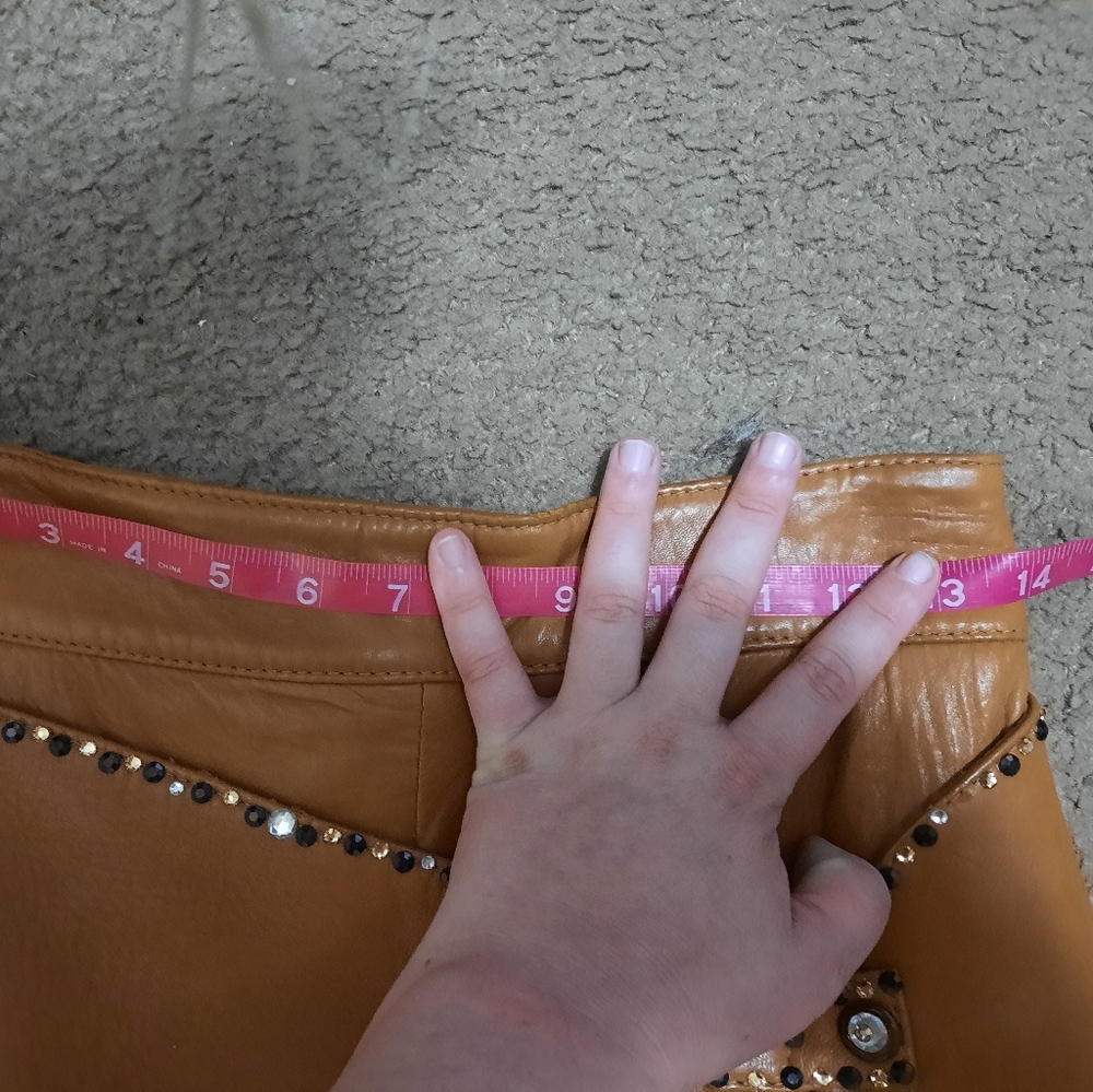 Beautiful leather and suede skirt - Picture 7 of 11
